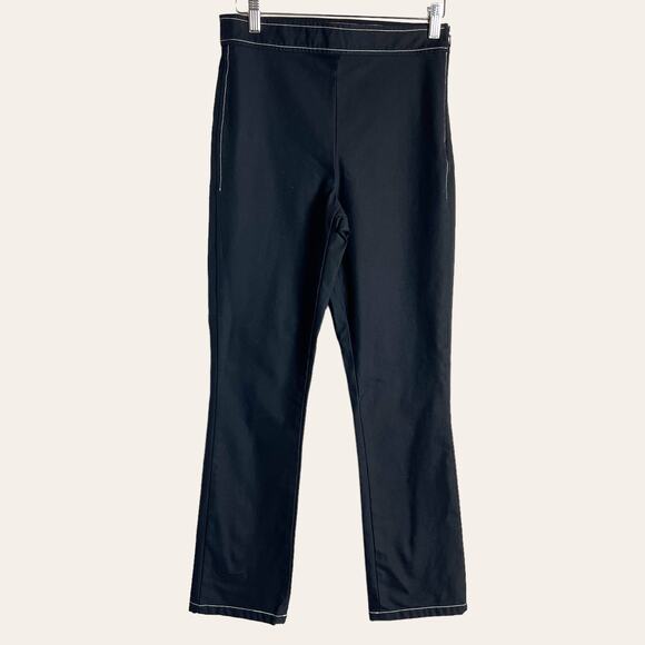 Theory Bimsa Approach Black High Waist Cropped Pants Size 4 - Picture 2 of 9